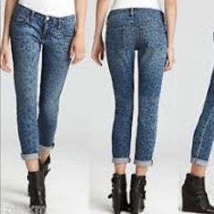 Current/Elliot The Rolled Skinny Indigo Leopard 30